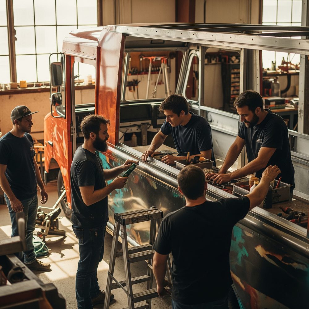 City skyline at night